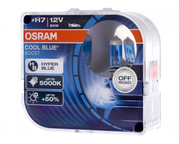 H7 80W 12V Osram Cool Blue Boost 5500K - 2szt żarówka halogenowa wzmacniana