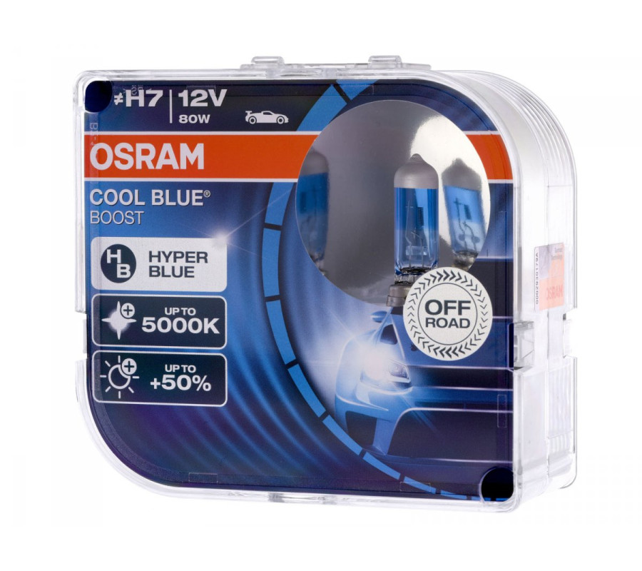 H7 80W 12V Osram Cool Blue Boost 5500K - 2szt żarówka halogenowa wzmacniana