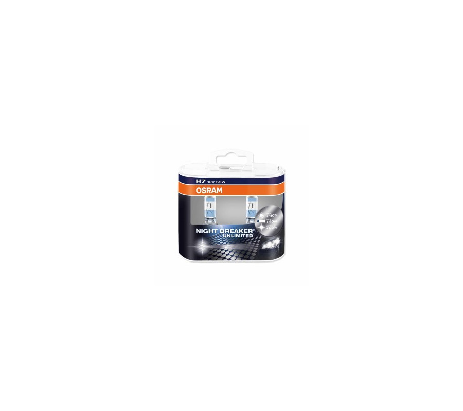 H7 OSRAM Night Breaker Unlimited + 110%12V 55W - BOX 2szt