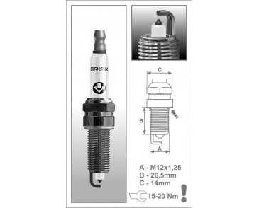MR15LP-1 (1851) świeca zapłonowa BRISKPlatin