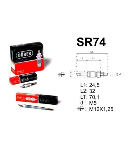 SR74 (21R28 , 21R28D) świeca żarowaDURER