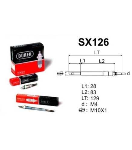 SX126 DURER ŚWIECA ŻAROWA