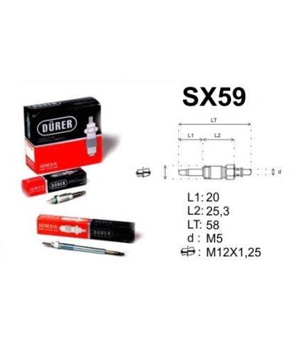 SX59 (21R06, 21S357) Świeca żarowa DURER