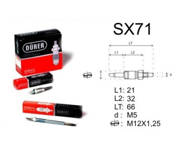 SX71 (21S427E, 21S358E, 21R76 )Świeca żarowa DURER