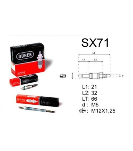 SX71 (21S427E, 21S358E, 21R76 )Świeca żarowa DURER