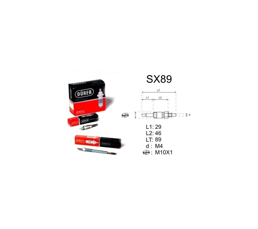 SX89 (01S412, 01S412E) świeca żarowaDURER