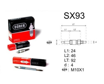SX93 (01S355, 01S355E) Świeca żarowaDURER