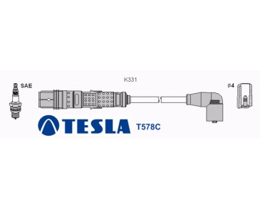 T578C (T074B) Przewody zapłonowe TESLASeat Cordoba, VW Cady