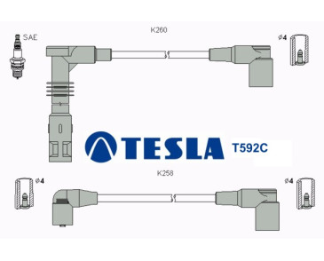 T592C Przewody zapłonowe TESLA