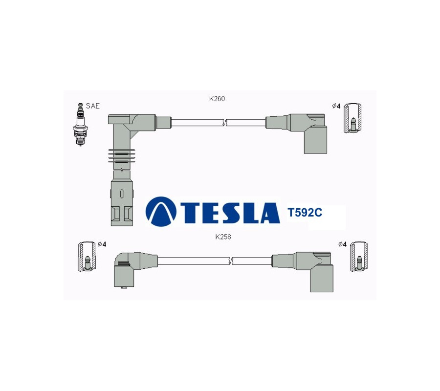 T592C Przewody zapłonowe TESLA