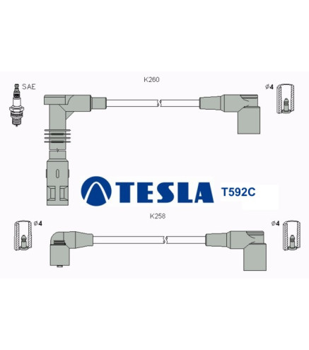 T592C Przewody zapłonowe TESLA