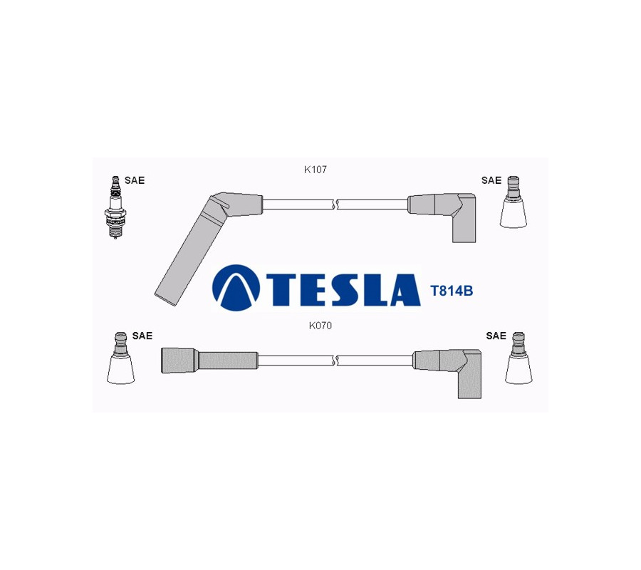 T814B Przewody zapłonowe TESLAChrysler Voyager 2,0; 2,4