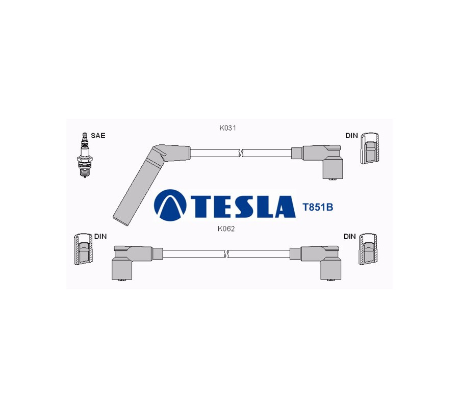T851B Przewody zapłonowe TESLASubaru Libero 1,0; 1,2