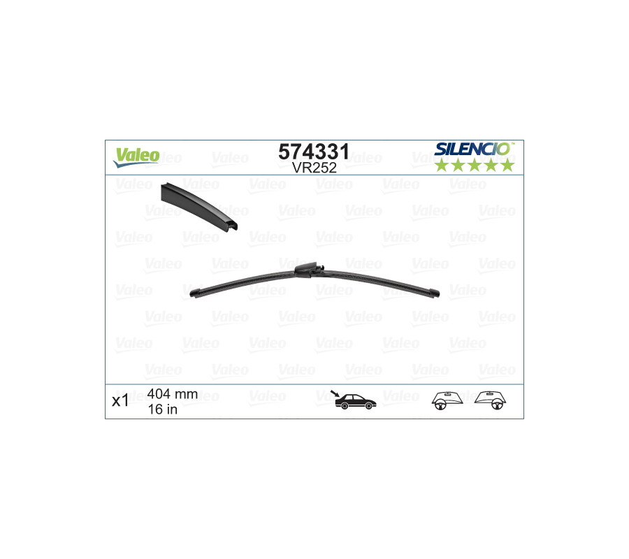 VM252 405mm 16" pióro wycieraczki tyłValeo Silencio X-Trem