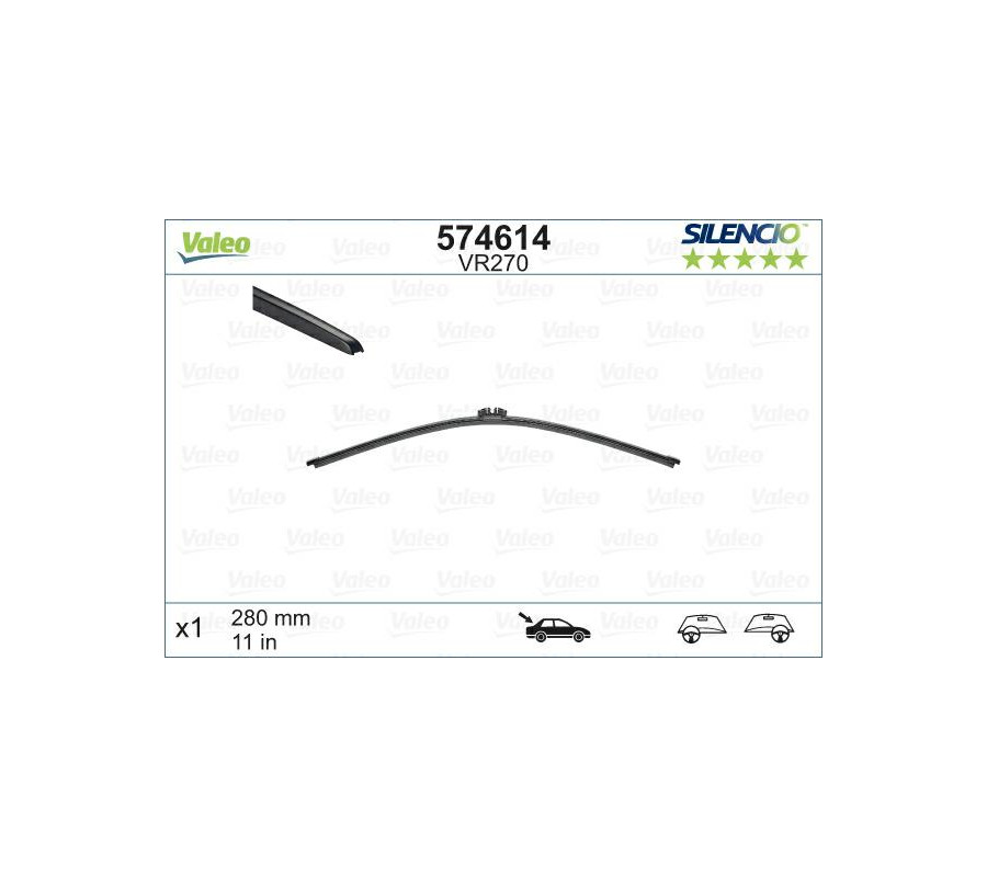 VR270 280mm 11" pióro wycieraczki tyłVALEO