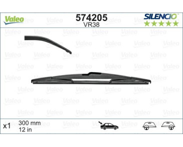 VR38 300mm 12" pióro wycieraczki tyłVALEO Silencio