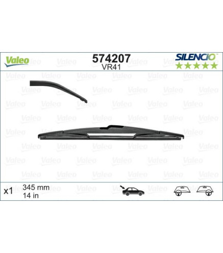 VR41 14" 345mm pióro wycieraczki tyłVALEO Silencio 574207