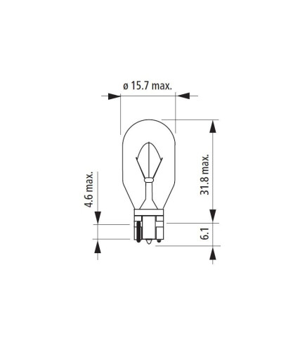 W16W W2,1x9,5d 12V 16W żarówka