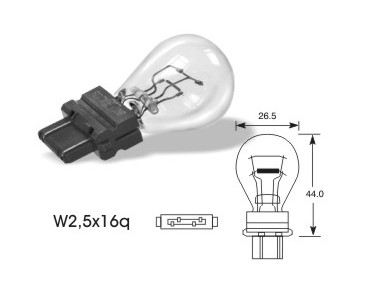 W2,5x16q 27/7W 12V (3157) żarówka Osram