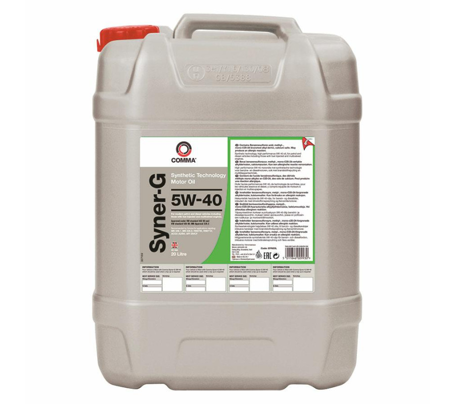 5W40 Comma Syner-G olej syntetyczny - 20L
