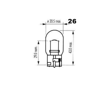 WY21W 12V W3x16D żarówka pomarańczowa