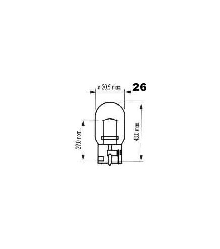WY21W 12V W3x16D żarówka pomarańczowa