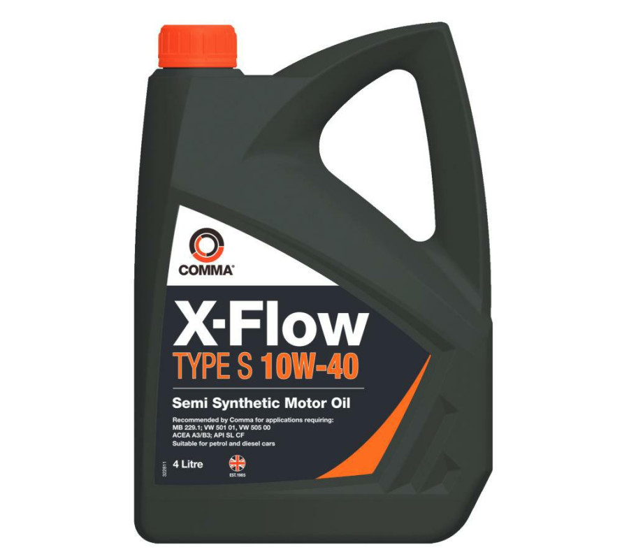 10W40 Comma X-Flow Type S - olej  półsyntetyczny - 4L