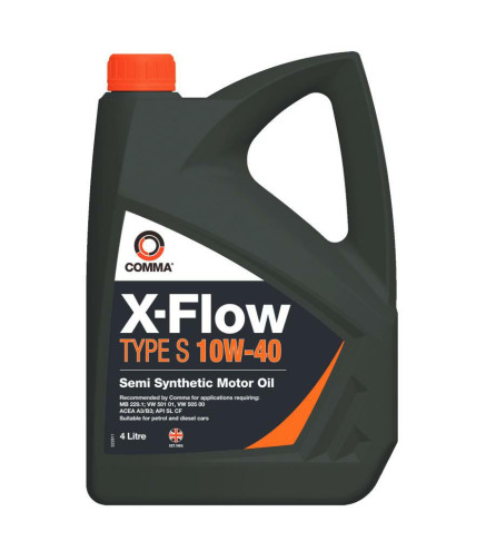 10W40 Comma X-Flow Type S - olej  półsyntetyczny - 4L