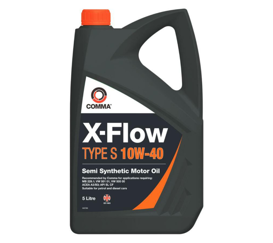10W40 Comma X-Flow Type S - olej  półsyntetyczny - 5L