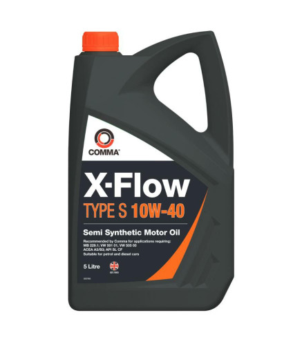 10W40 Comma X-Flow Type S - olej  półsyntetyczny - 5L