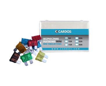 CARDOS BEZPIECZNIKI PŁYTKOWE mini 5A 100SZT PLASTIC BOX