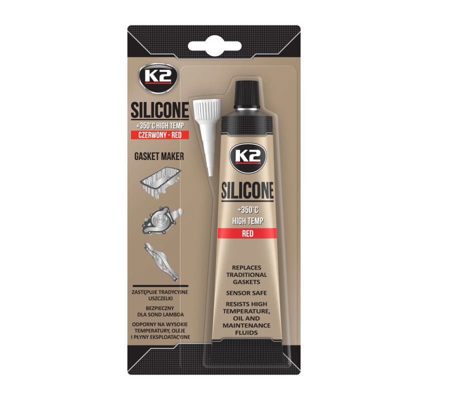 K2 SILIKON CZERWONY +350°C 85 G K2 SILIKON CZERWONY +350°C 85 G