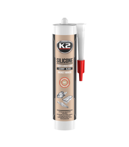 K2 CZARNY SILIKON +300°C 300ml