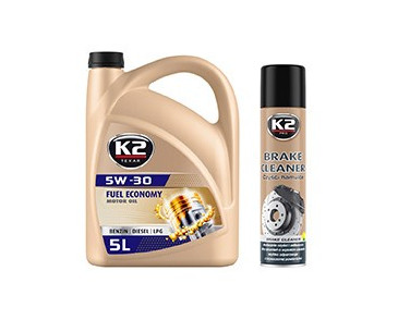 ZESTAW: 1xPRODUKT [O1405S, K2 TEXAR 5W30 5L] + 1xGRATIS [W105, K2 BRAKE CLEANER 600 ML]