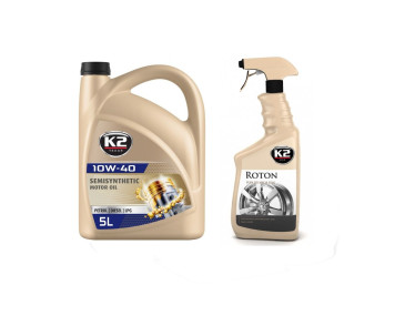 ZESTAW K2 TEXAR 10W-40 BENZIN DIESEL LPG 5 L + K2 ROTON 700 ML