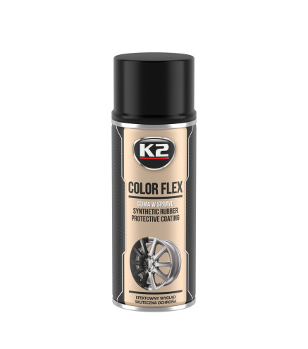 K2 COLOR FLEX CZARNY POŁYSK 400 ML