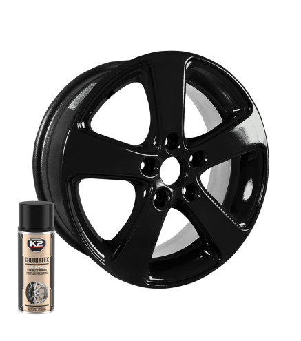 K2 COLOR FLEX CZARNY POŁYSK 400 ML